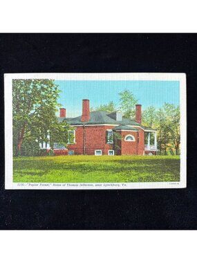 Vintage Postcard 1948 Funny Thing Poplar Forest Home Thomas Jefferson Lynchburg
